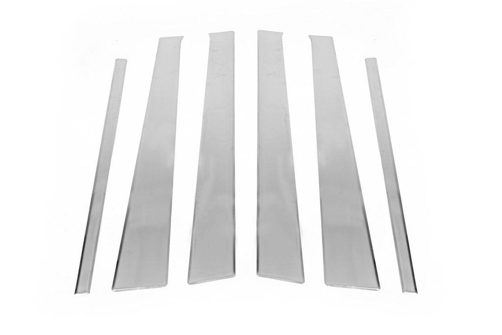 Moldings door pillars (6 pieces, stainless.) for Mercedes ML W163 - Reelken Auto
