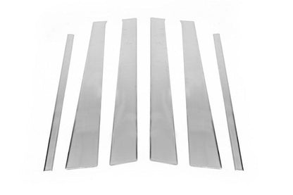 Moldings door pillars (6 pieces, stainless.) for Mercedes ML W163 - Reelken Auto