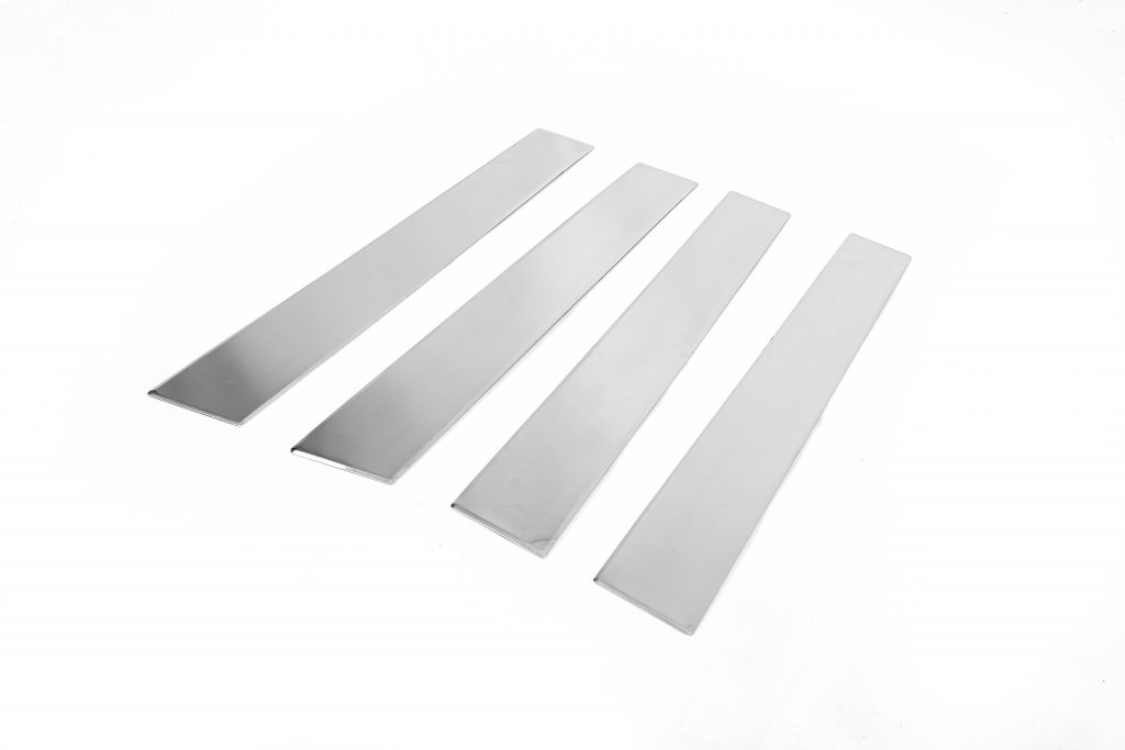 Chrome Door Pillar Covers (4 pcs, Stainless Steel) for Nissan Qashqai 2007-2010 - image 5