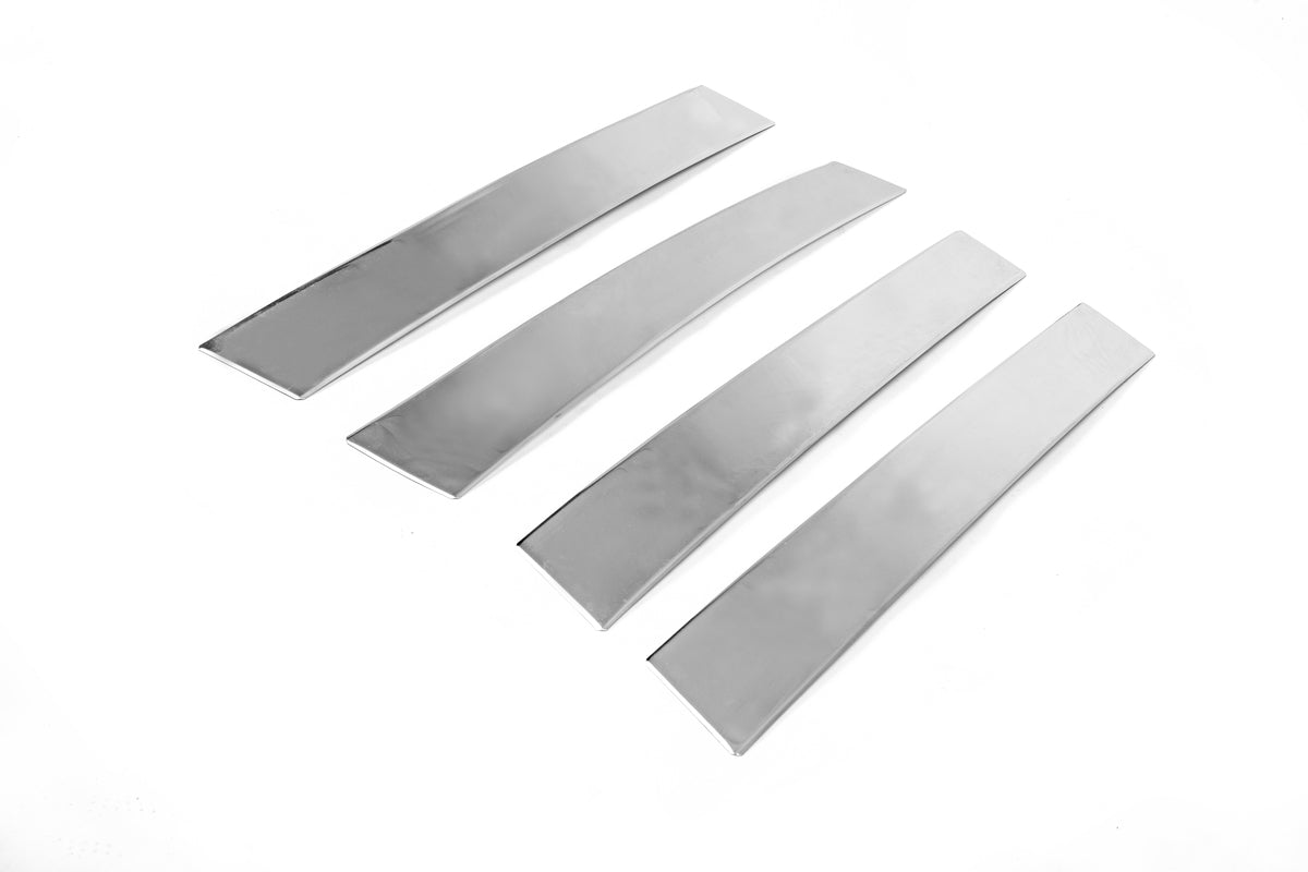 Chrome Door Pillar Covers (4 pcs, Stainless Steel) for Nissan Qashqai 2014-2021 - image 2