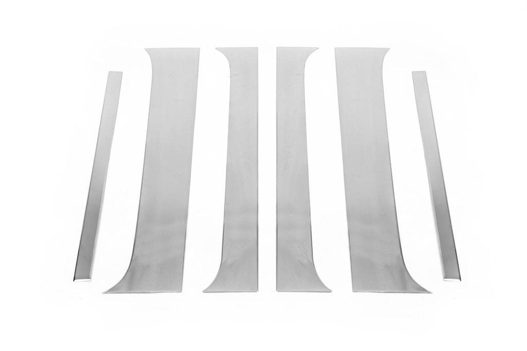 Chrome on racks (6 pieces, stainless steel) for Nissan Navara 2006-2015 - Reelken Auto
