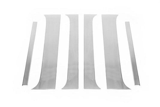 Chrome on racks (6 pieces, stainless steel) for Nissan Navara 2006-2015 - Reelken Auto