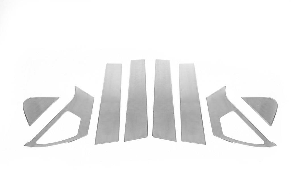 Door jamb molding (8 pcs., stainless steel) for Nissan Juke 2010-2019 - Reelken Auto