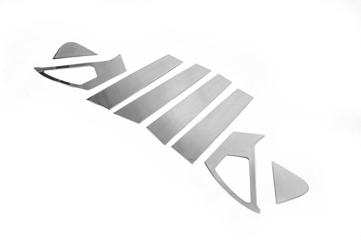 Door jamb molding (8 pcs., stainless steel) for Nissan Juke 2010-2019 - Reelken Auto