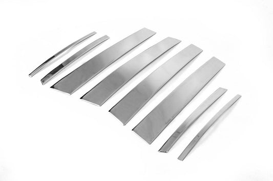 Door pillar molding (8 pieces, stainless steel) for Toyota Rav 4 2013-2018 - Reelken Auto