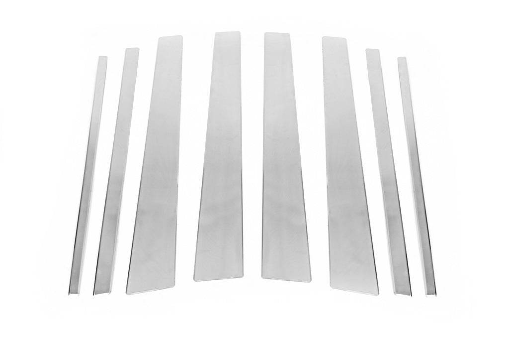 Moulding door pillars (8 pieces, stainless steel) for Toyota Land Cruiser Prado 120 - Reelken Auto