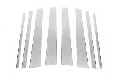 Moulding door pillars (8 pieces, stainless steel) for Toyota Land Cruiser Prado 120 - Reelken Auto