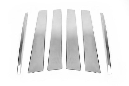 Door pillar molding (6 pieces, stainless.) for Land Rover Discovery III - Reelken Auto