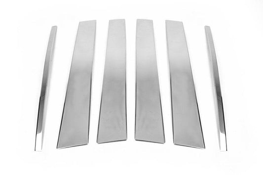 Door pillar molding (6 pieces, stainless.) for Land Rover Discovery III - Reelken Auto
