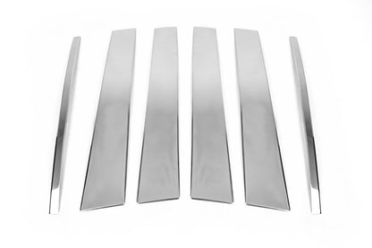 Stainless Steel Door Pillar Trim (6 pcs) for Land Rover Discovery III 2004-2009 - image 2