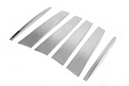 Door pillar molding (6 pieces, stainless.) for Land Rover Discovery III - Reelken Auto