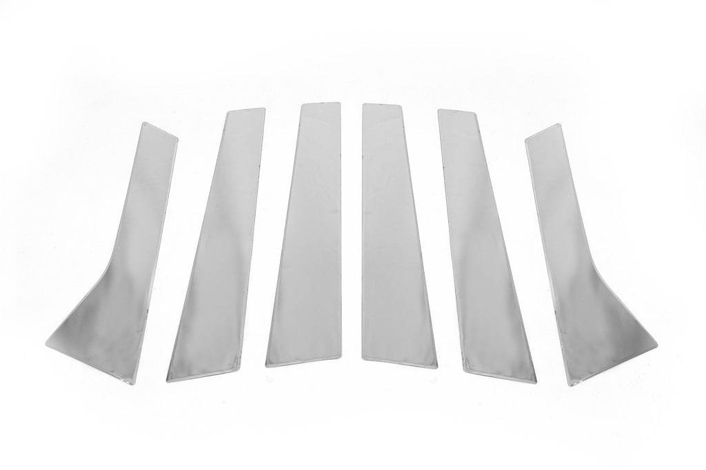 Door pillar molding (6 pieces, stainless steel) for Range Rover Evoque 2012-2018 - Reelken Auto