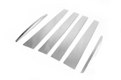 Door pillar molding (6 pieces, stainless steel) for Mitsubishi L200 2015-2024 - Reelken Auto