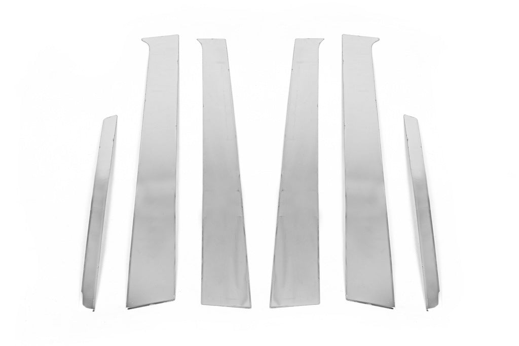 Chrome Pillar Covers (6 pcs, Stainless Steel) for Kia Sorento I BL 2002-2009 - image 2