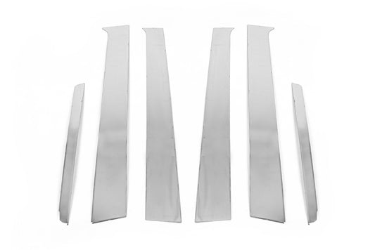 Chrome Pillar Covers (6 pcs, Stainless Steel) for Kia Sorento I BL 2002-2009 - image 2