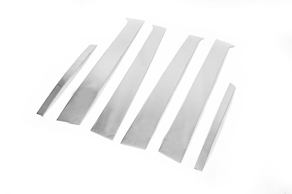 Chrome Pillar Covers (6 pcs, Stainless Steel) for Kia Sorento I BL 2002-2009 - image 3