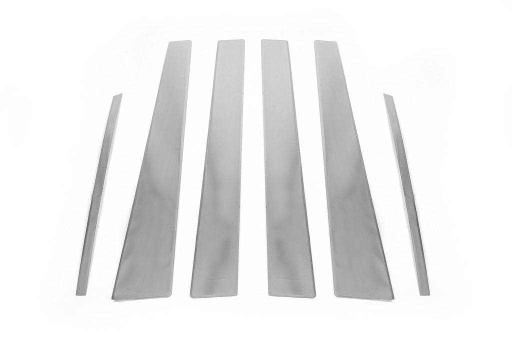 Door jamb molding (6 pcs., stainless steel) for Mitsubishi L200 2006-2015 - Reelken Auto