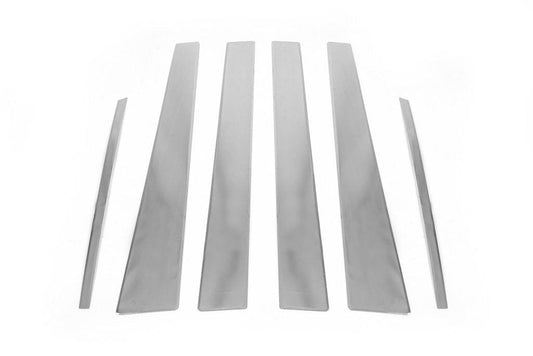 Door jamb molding (6 pcs., stainless steel) for Mitsubishi L200 2006-2015 - Reelken Auto