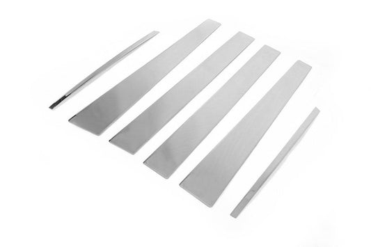 Door jamb molding (6 pcs., stainless steel) for Mitsubishi L200 2006-2015 - Reelken Auto