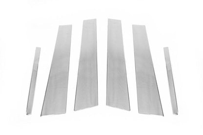 Moldings door pillars (6 pieces, stainless steel) for Mercedes E-class W212 2009-2016 - Reelken Auto