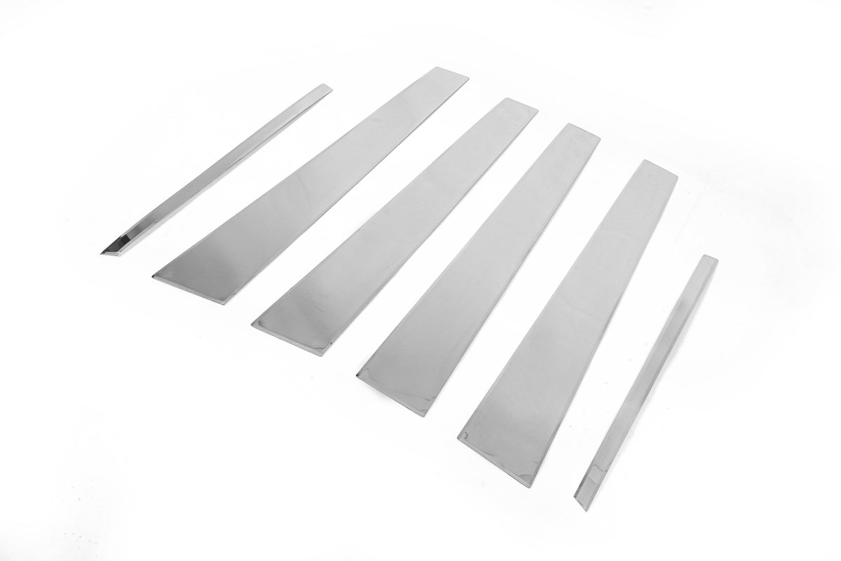 Stainless Steel Door Pillar Trim (6 pcs) for Mercedes E-сlass W210 1995-2002 - image 2