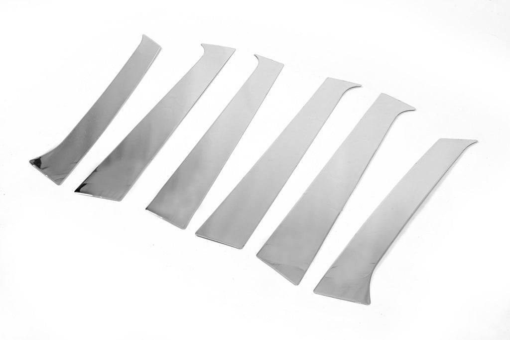 Door pillar molding (6 pieces, stainless steel) for Hyundai Santa Fe 2 2006-2012 - Reelken Auto