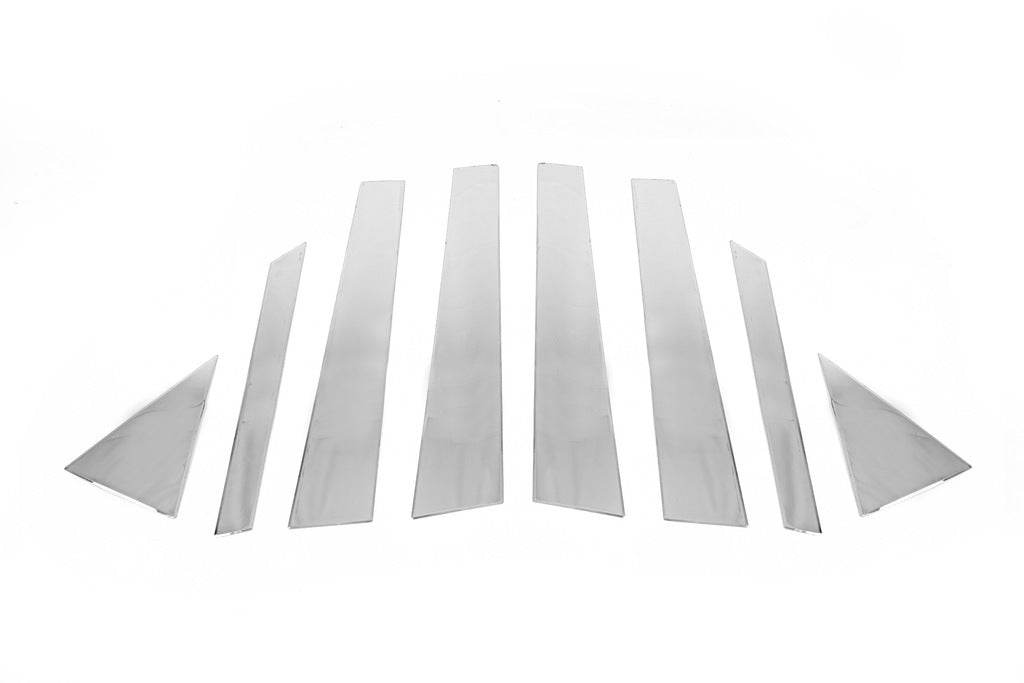 Door pillar molding (8 pieces, stainless steel) for Hyundai IX-35 2010-2015 - Reelken Auto