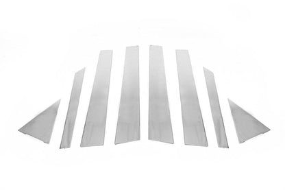 Door pillar molding (8 pieces, stainless steel) for Hyundai IX-35 2010-2015 - Reelken Auto