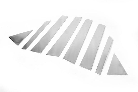 Door pillar molding (8 pieces, stainless steel) for Hyundai IX-35 2010-2015 - Reelken Auto
