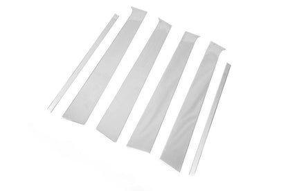 Door pillar moldings (6 pieces, stainless steel) for Volkswagen Amarok 2010-2022 - Reelken Auto