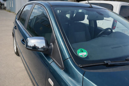 Mirror Covers (2 pcs, Stainless Steel) for Ford Fiesta 2002-2008 - image 1