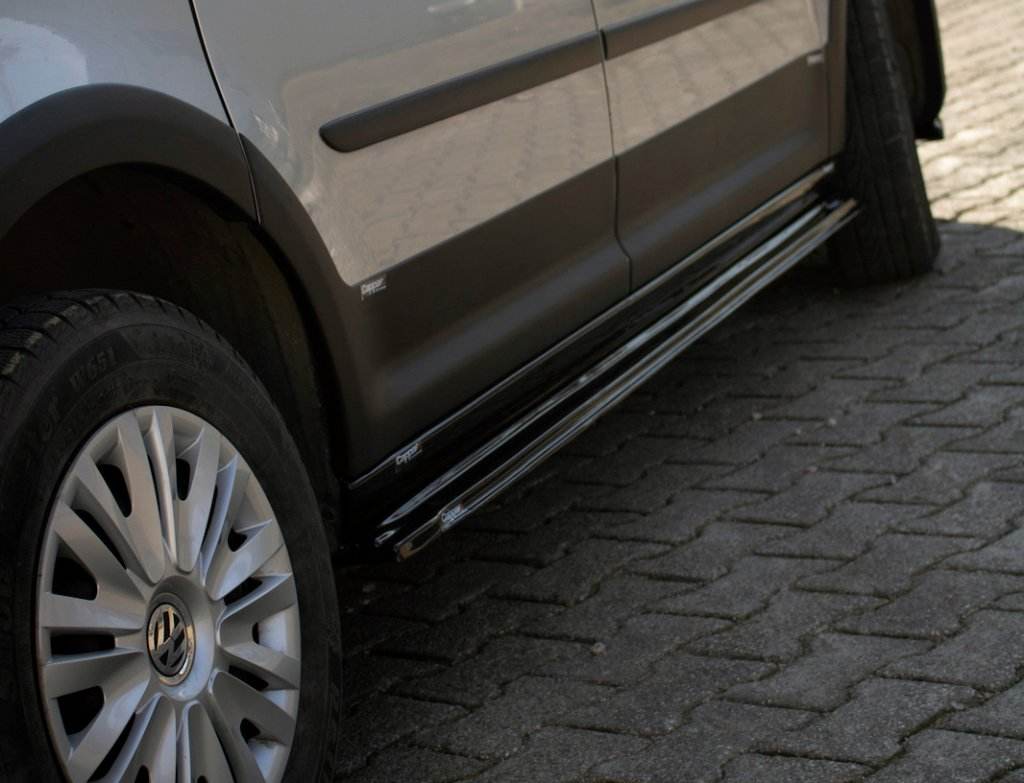 EuroCap side sills (standard base, black) for Volkswagen Caddy 2015-2020 - Reelken Auto