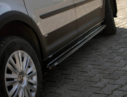 Pads on the side sills EuroCap (black) for Volkswagen Caddy 2010-2015 - Reelken Auto