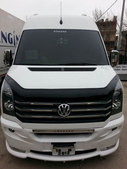 The hood deflector 2006↗, 2011↗ (EuroCap) for Volkswagen Crafter 2006-2016 - Reelken Auto