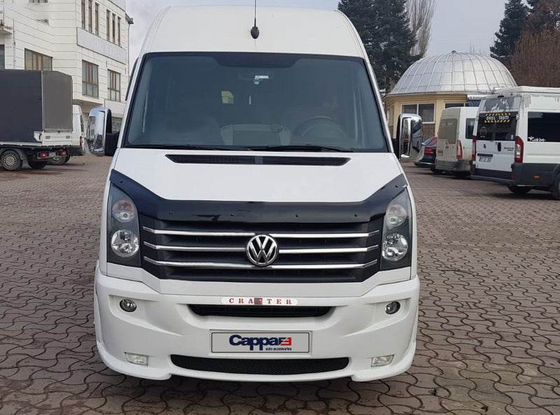The hood deflector 2006↗, 2011↗ (EuroCap) for Volkswagen Crafter 2006-2016 - Reelken Auto