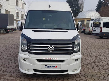 The hood deflector 2006↗, 2011↗ (EuroCap) for Volkswagen Crafter 2006-2016 - Reelken Auto
