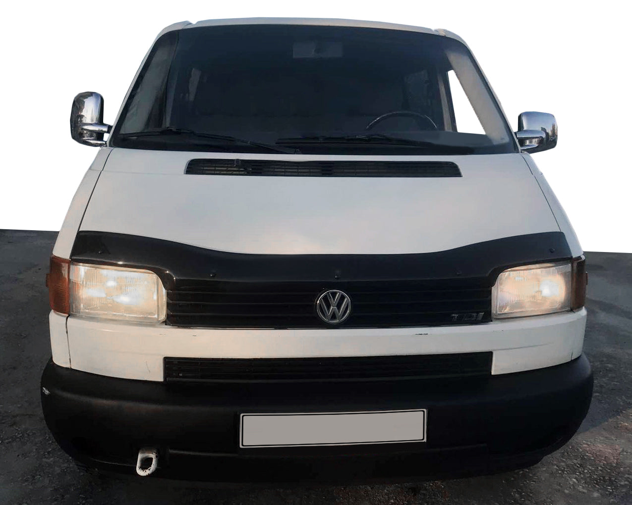 Hood deflector (straight headlights) (EuroCap V1) for Volkswagen T4 Transporter 1990-2003 - image 1