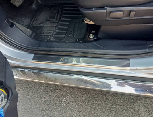 Door Sill Covers (4 pcs, Stainless Steel) for Citroen C-Crosser 2007-2013 - image 1