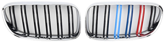 M-Look Kidney Grilles (for 2005-2009, M-Color with Chrome Trim) for BMW 3 Series E92/E93 2006–2013 - image 2