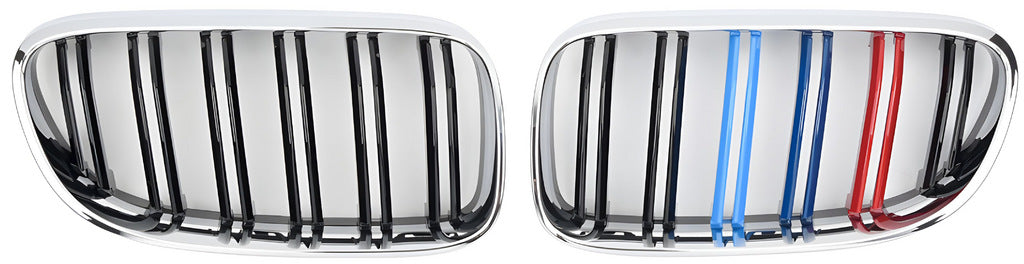 M-Look Kidney Grilles (for 2010-2013, M-Color with Chrome Trim) for BMW 3 Series E92/E93 2006–2013 - image 2