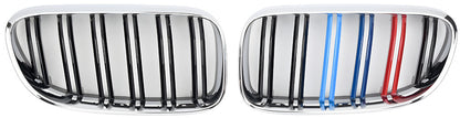 M-Look Kidney Grilles (for 2010-2013, M-Color with Chrome Trim) for BMW 3 Series E92/E93 2006–2013 - image 2