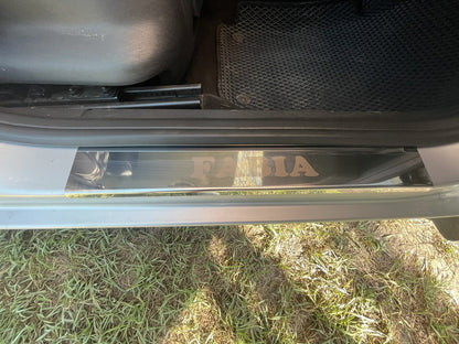 Carmos Door Sill Protectors (4 pcs, Stainless Steel) for Skoda Fabia 2000-2007 - image 5