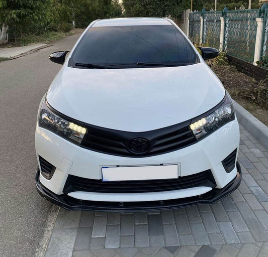 The front bumper spoiler LIP (black) for Toyota Corolla 2013-2019 - Reelken Auto