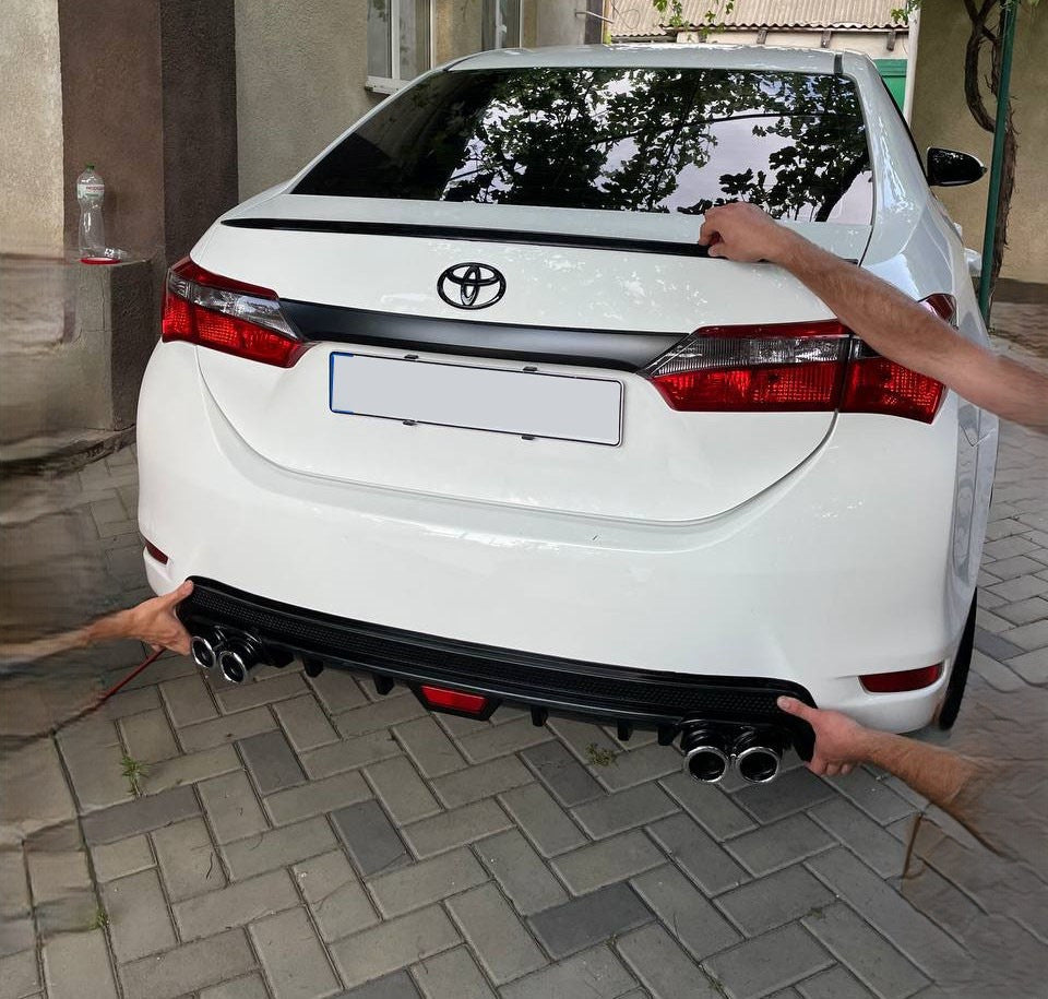 Lip Spoiler (Sunplex, black) (118cm *6.4cm) for Toyota Corolla 2013-2019 - image 2