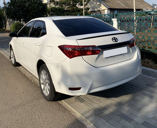 Lip Spoiler (Sunplex, black) (118cm *6.4cm) for Toyota Corolla 2013-2019 - image 1