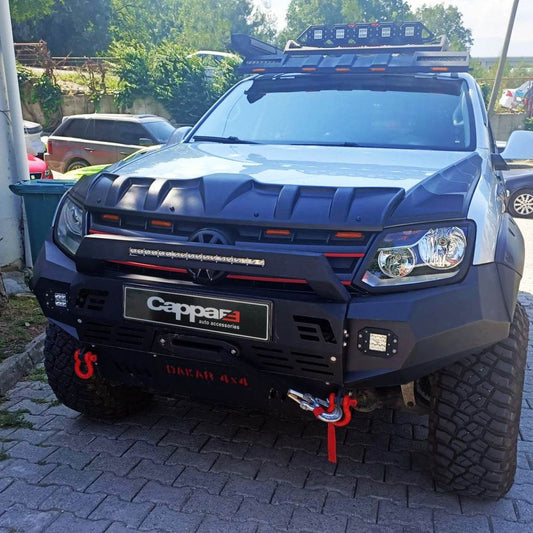Set of linings for the hood DRAGON (3 pcs) for Volkswagen Amarok 2010-2022 - Reelken Auto