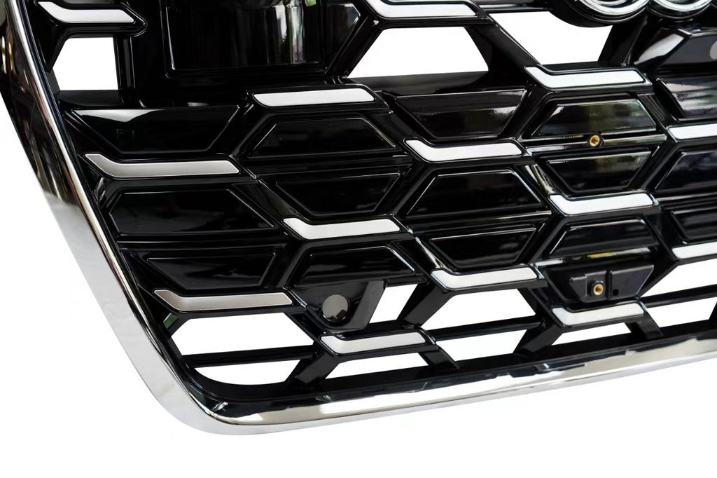 RS-style front grille (2024- , gray with chrome) for Audi A6 C8 2018- - image 3