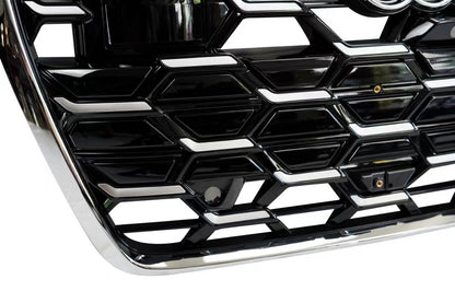 RS-style front grille (2024- , gray with chrome) for Audi A6 C8 2018- - image 3