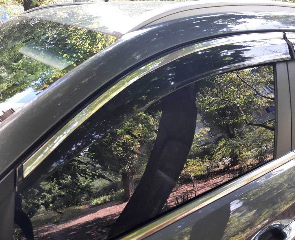 Windshields with chrome (4 pcs, Sunplex Chrome) for Hyundai Tucson TL 2016-2021 - Reelken Auto