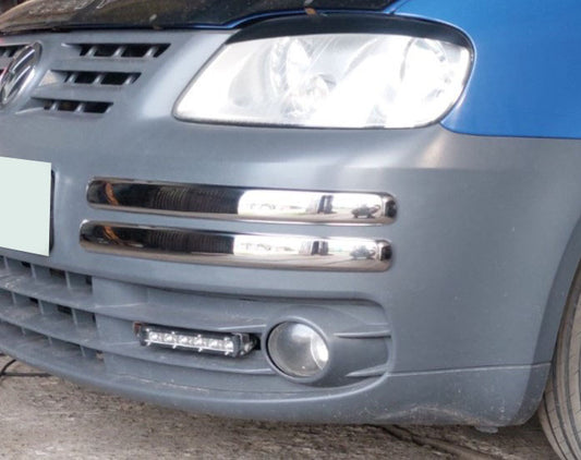 The corners on the front bumper (4 pieces, stainless steel) for Volkswagen Caddy 2004-2010 - image 1